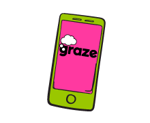 smartphone with graze logo illustration
